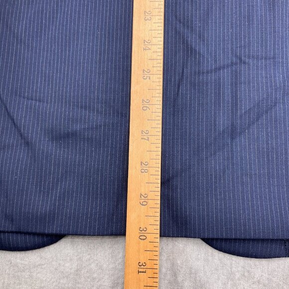 Jos A Bank 1905 Blazer Men 48R Blue Pinstripe Slim Fit Nylon‎ Wool Jacket - Picture 8 of 14